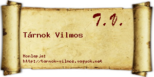 Tárnok Vilmos névjegykártya