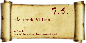 Tárnok Vilmos névjegykártya